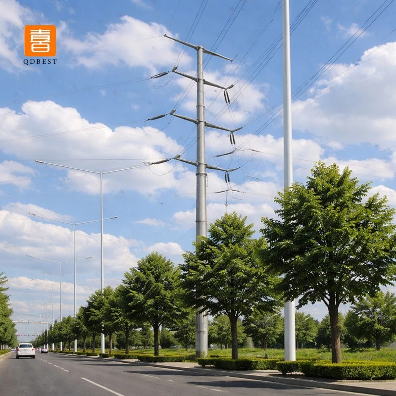 Hot Dip Galvanized Single Tube Steel Pipe Tower factory